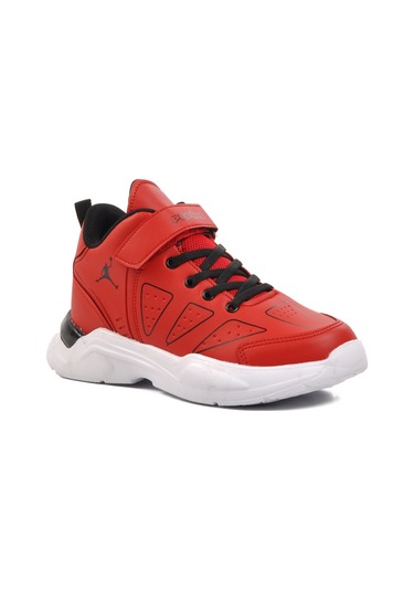 Kırmızı Siyah Unisex Çocuk Basketbol Ayakkabısı 1522 F Kırmızı