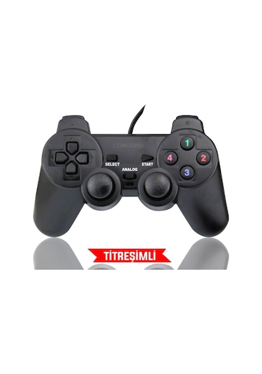 Titreşimli Joysti̇Ck Oyun Kol Usb Game Pad 2.0 Concord C-850
