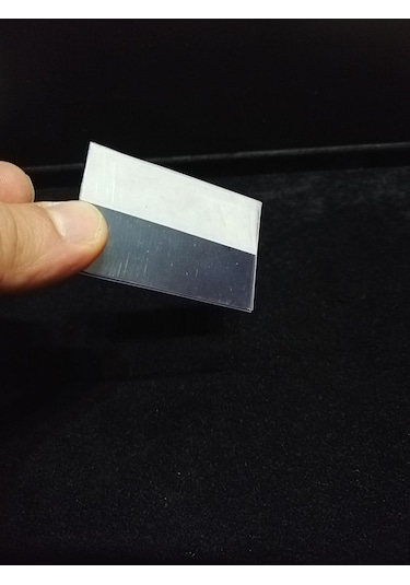 50 Adet Pvc Etiketlik 6x4 Cm Yapışkanlı Şeffaf Etiketlik, Raf Vit