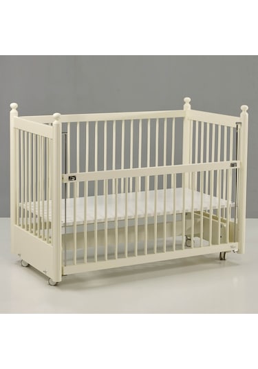 Meltem Kids Mondo Sallanır Ahşap Anne Yanı Beşik 60 x 120 CM Krem