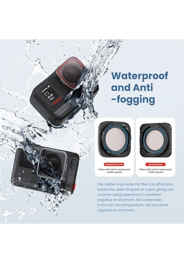 Besthome1 Insta360 Ace Uyumlu Cpl Filtresi - Spor Kamerası İçin Optik Cam - 35.3x35.3x7.2mm, 8g Çok Renkli