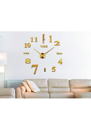 Suofeng 47 İnç Siyah Yansıtlı Duvar Saati - Ev Dekoru İçin Kreatif Dıy Zaman Takibi, Kolay Kurulum Ve Dayanıklı Malzeme Siyah