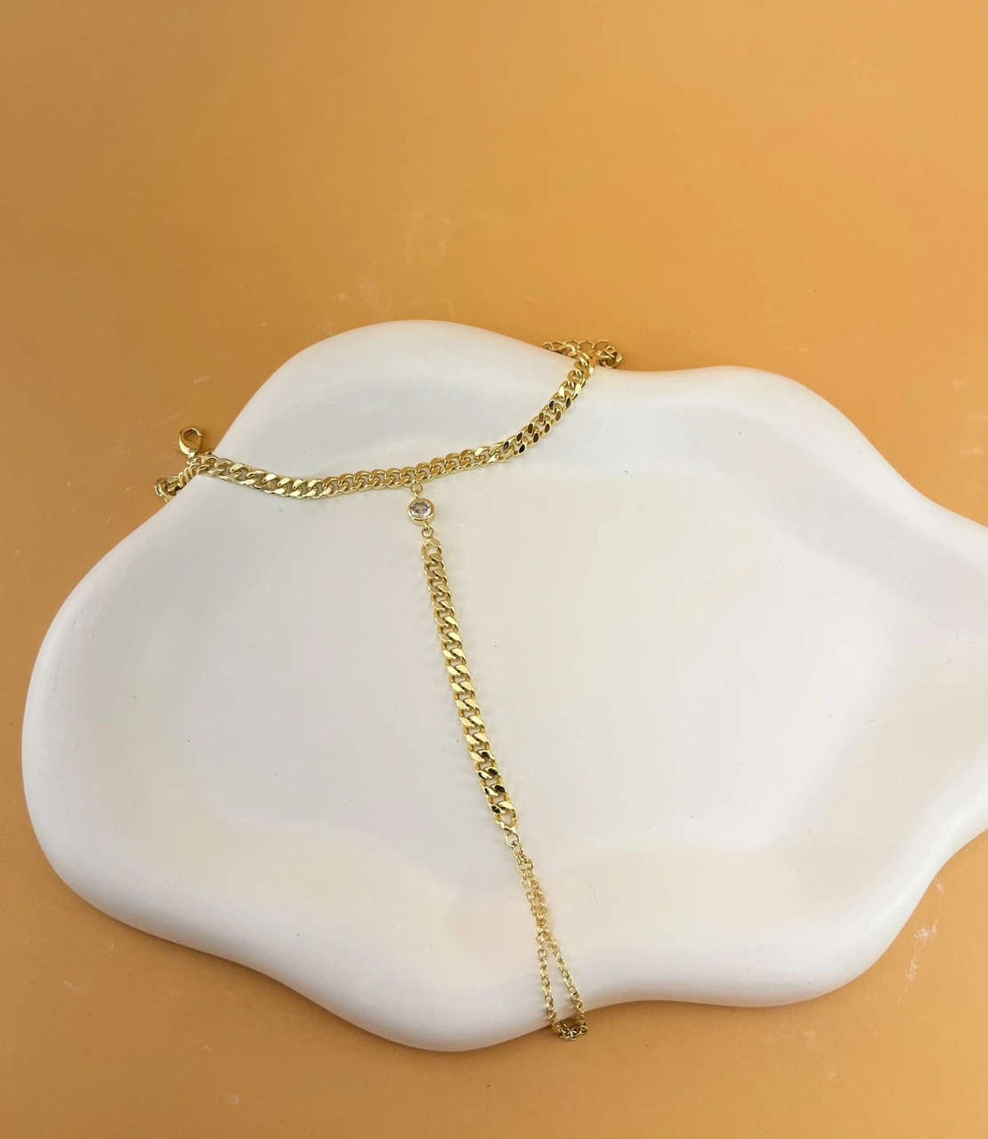 Altın Renkli Taşlı Kalın Örgü Şahmeran Çok Renkli