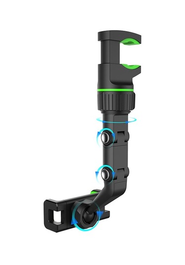 Tohayıe 360 Derece Araba Dikiz Aynası Montaj Telefon Tutucu 4.0-6.1 Inç Navigasyon Braketi Standı Ayarlanabilir Destek -