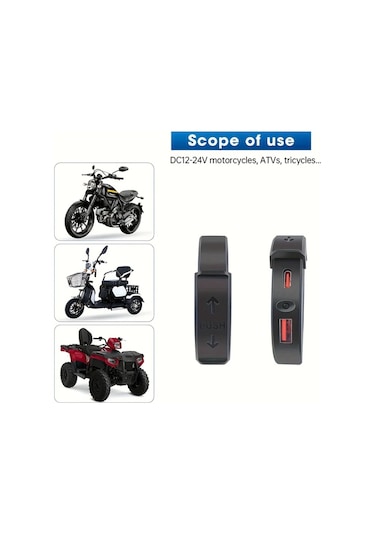 Boatshop1 Hyd01 12v Motosiklet Usb Hızlı Şarj Cihazı C Tip Telefon Portu Soket Adaptörü