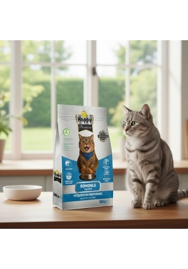 Happy Somonlu Kuru Kedi Maması 500 G