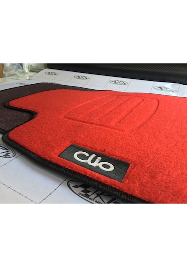 Clio 4 Kırmızı Paspas Mugen Halı Paspas Birebir Kesim