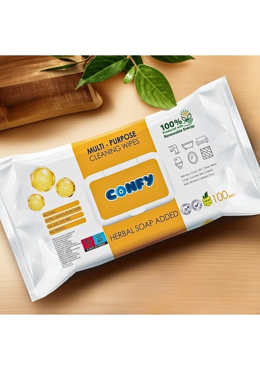 Confy Yüzey Temizlik Havlusu Ve Mendili Arap Sabunu Kokulu 100