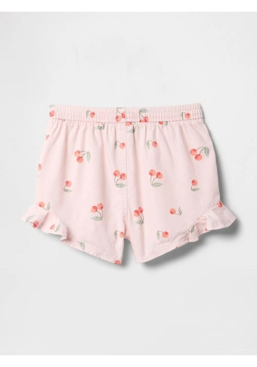Gap Kız Bebek Fırfırlı Pull-on Twill Şort Pembe-6003 Pembe