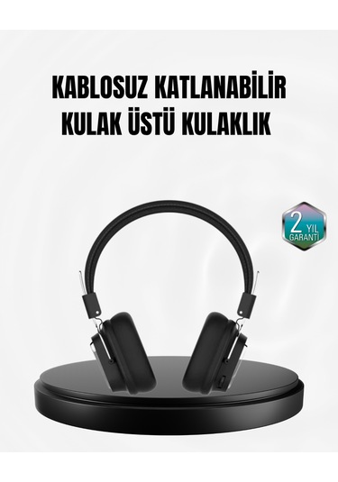 Kablosuz Bluetooth Kulak Üstü Kulaklık Kristal Ses Kalitesi Ve Ergonomik Yapı