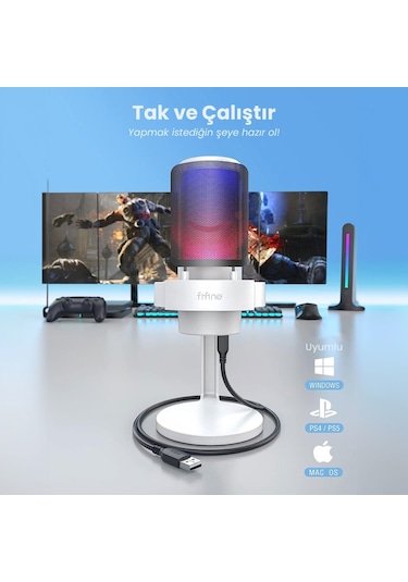 Fifine Ampligame A8 USB Yayıncı Oyuncu Mikrofonu