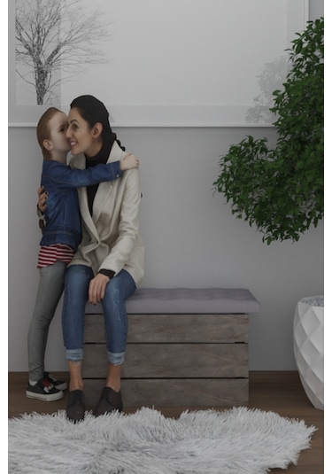 Mimoza Çok Amaçlı Döşemeli Tabure