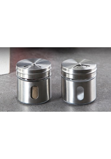 Perotti 13673 Metallo 2'li Tuzluk-Biberlik 55 ML Gri