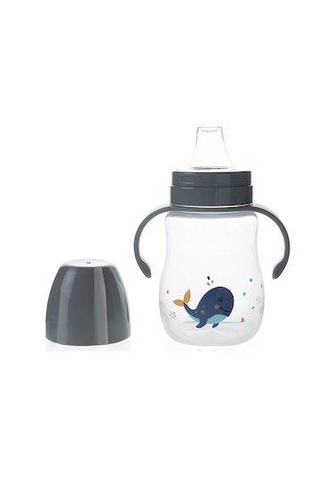 Babyjem Damlatmayan Suluk Alıştırma Bardağı 250 ml Gri