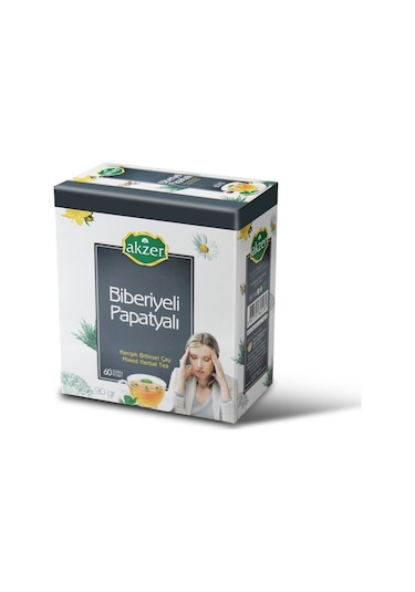 Akzer Biberiyeli Papatyalı Karışık Bitki Süzen Poşet Çay 60 x 1.5 G