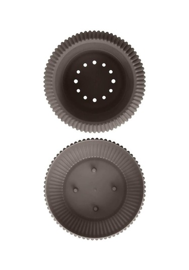 Omnipazar Krs-363 Plastik Mercan Kaktüs Saksı 0.7 Litre Kahverengi 6 Adet