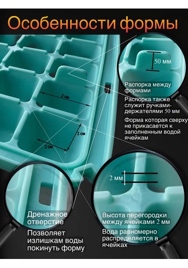 Cs Buz Kalıbı, Kap Ve Düğme İle 401048141 Turkuaz