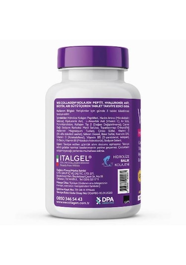 Biomet Wecollagen Hyaluronic Acid Biotin Kolajen 45 Tablet
