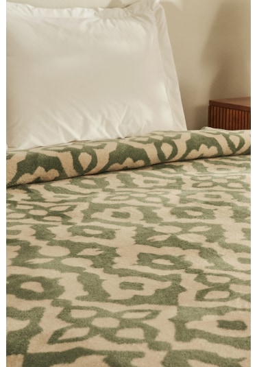 Karaca Home Rina Çift Kişilik Pamuklu Battaniye Yeşil