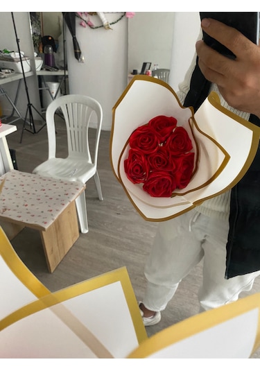 7'li Solmayan Kırmızı Gül Buketi Kırmızı Gül