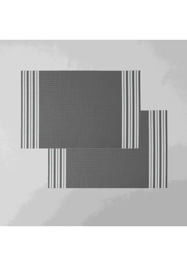 Linens Flavor 2'li 45x30 Cm Amerikan Servisi Antrasit Antrasit