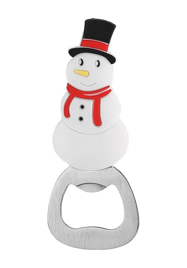 Soulader Noel Temalı Manyetik Şişe Açacağı Seti - 3 Parçalı Manyetik Kapak Açacağı Beyaz