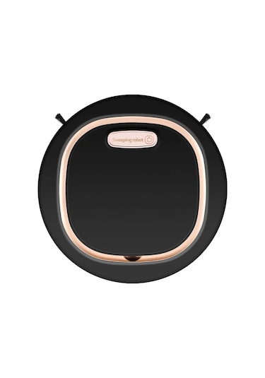 Yeni Süper Sessiz Kablosuz Elektrikli Süpürge Robotu 3 In 1 Süpürme Mop Ev Black Siyah