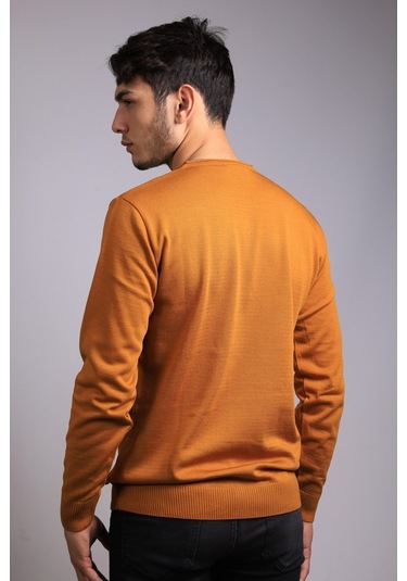 Bearraybon Erkek Triko Kazak Hardal