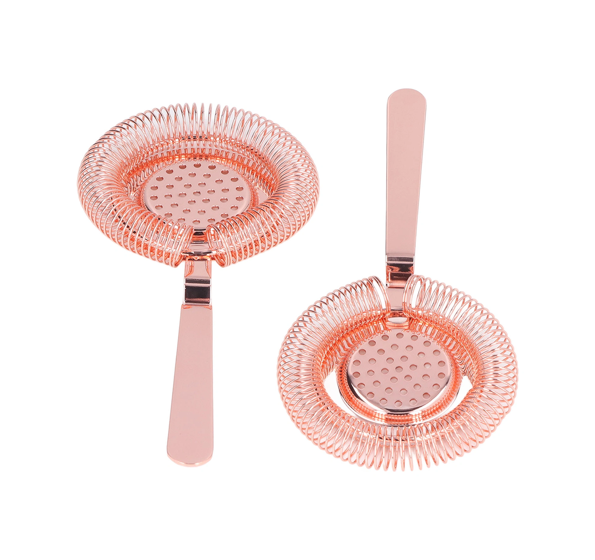 Konesam Stal 304 Çelik Bar Süzgeci - İnce Ağızlı Kokteyl Filtresi Buz Ve Meyve Rubusu Ayırıcı Profesyonel Bartender Gereci Gümüş