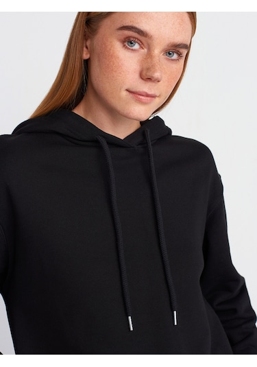 Dilvin 40401 Yanları Fermuarları Sweat Siyah