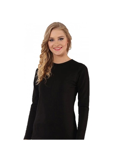 Giyim Bayan Uzun Kol Body Siyah Siyah