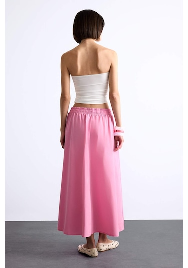 Defacto Esnek Belli Cepli Maxi Etek F7897ax25smpn113 Pembe