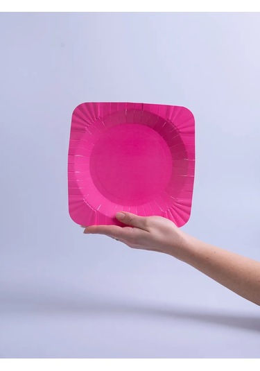 Laren Kağıt Tek Kullanımlık Tabaklar 100 Adet 412253349 Pembe