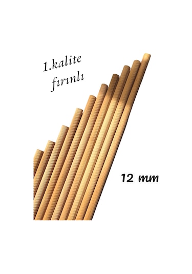 Ahşap Kayın Kavale 1.kalite 12 MM X 100 CM Fırınlanmış Tırtıklı 10 Adet
