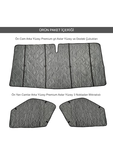Motokaravan Ön Ve Yan Camlar İçin Isı Yalıtım Güneşlik Renault Master
