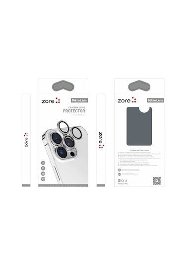 Apple Uyumlu iPhone 16 Pro Zore Mikro Kamera Lens Koruyucu