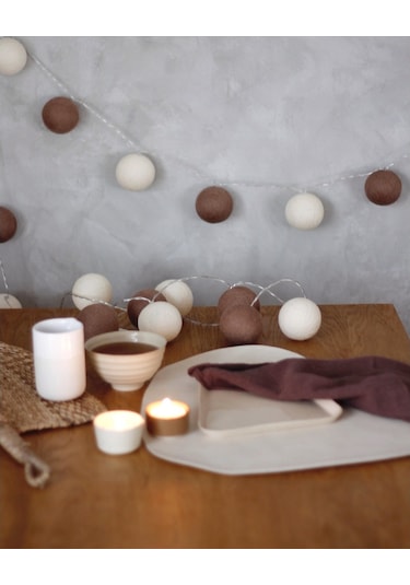 Vanilla Işıklı Top Dekoratif Aydınlatma