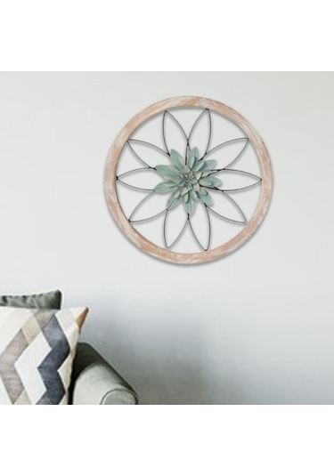 Suntek Çiçek Metal Duvar Sanatı Dekoru Asma Dekorasyonu Yeşil