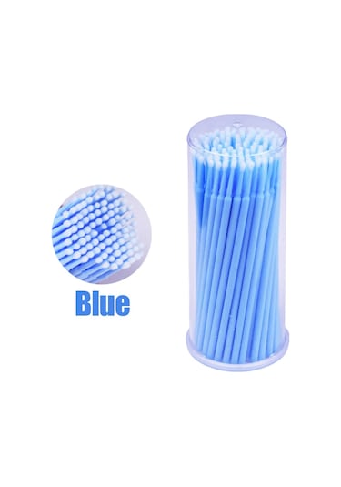 Aşılı Kirpik Uzatma Temizleme Pamuklu Çubukla Kirpik Kaldırma Tutkal Sökücü 100pcs Purple