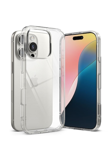 Apple Uyumlu iPhone 16 Pro Kılıf Sararmaz Sert İnce Şeffaf Kamera Korumalı