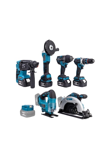 Dawreek MK800 Powerbank + Hilti + Spiral + Somun Sıkma + 13 MM Mandren + Dekupaj + Sunta Kesme Makinesi Seti