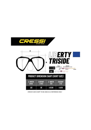 Parumarin Cressi Liberty Black/Black Dalış Ve Yüzme Maskesi