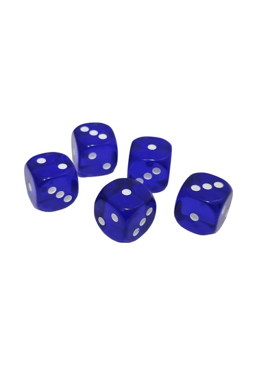 1-2-3 Oyun Zarı 16mm 6 Kenar - İki Tekrarlı 5 Adet