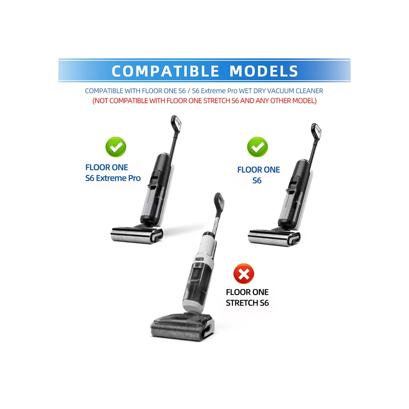 Crackedice Tineco Floor One S6/ S6 Extreme Pro Elektrikli Süpürge Parçaları 7 Adet