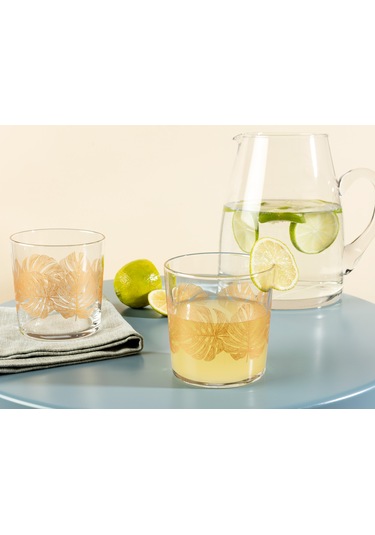 Madame Coco Pierretta-Golden Leaves 4-lü Su Bardağı Seti