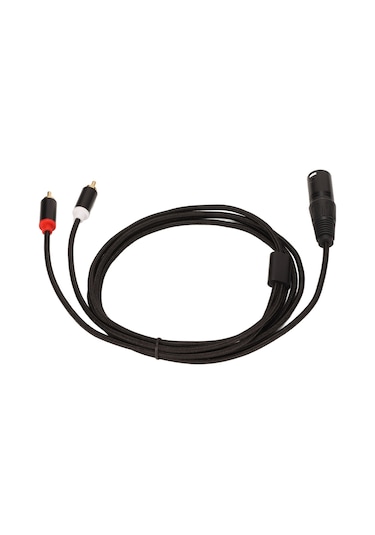 Kangvka Xlr Erkekden 2 Rca Y Bölücü Kablo, Tek Yönlü Ses Dağıtımı, 2m, Ofc İletken, Hi-fi Ses Kalitesi, Mikser/amplye Uyumlu