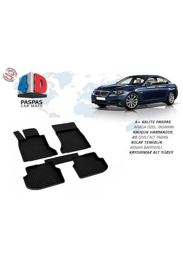 Bmw F10 2013 2014 2015 2016 Araca Özel 4d Havuzlu Paspas Omsa Uyumlu