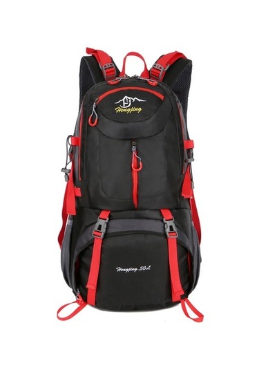 Silkroadselect Su Geçirmez Büyük Kapasiteli Sırt Çantası Spor Seyahat Çantası Yürüyüş Dağcılık Çantası 468cxk Siyah