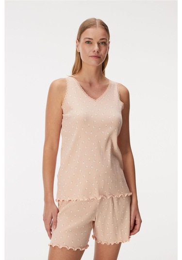 Anıl Kadın Askılı V Yaka Dantel Detaylı Şort Pijama Takım SOMON Anıl Kadın Askılı V Yaka Dantel Detaylı Şort Pijama Takım SOMON