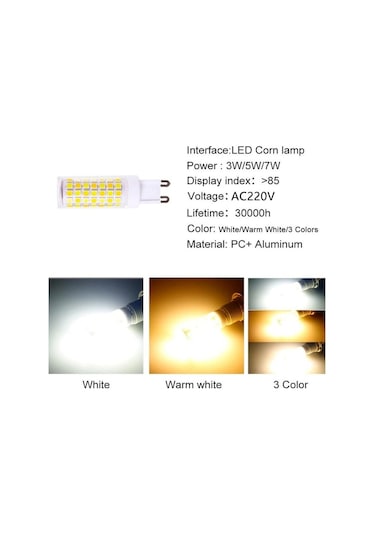 Beyaz Satış Led G9 Lamba Ampul Ac 220 V 3 W 5 W 7 W 2835 Smd Çip Seramik Led Ampul Avize Enerji Tasarrufu İçin Halojen G9 Değiştirin 3w